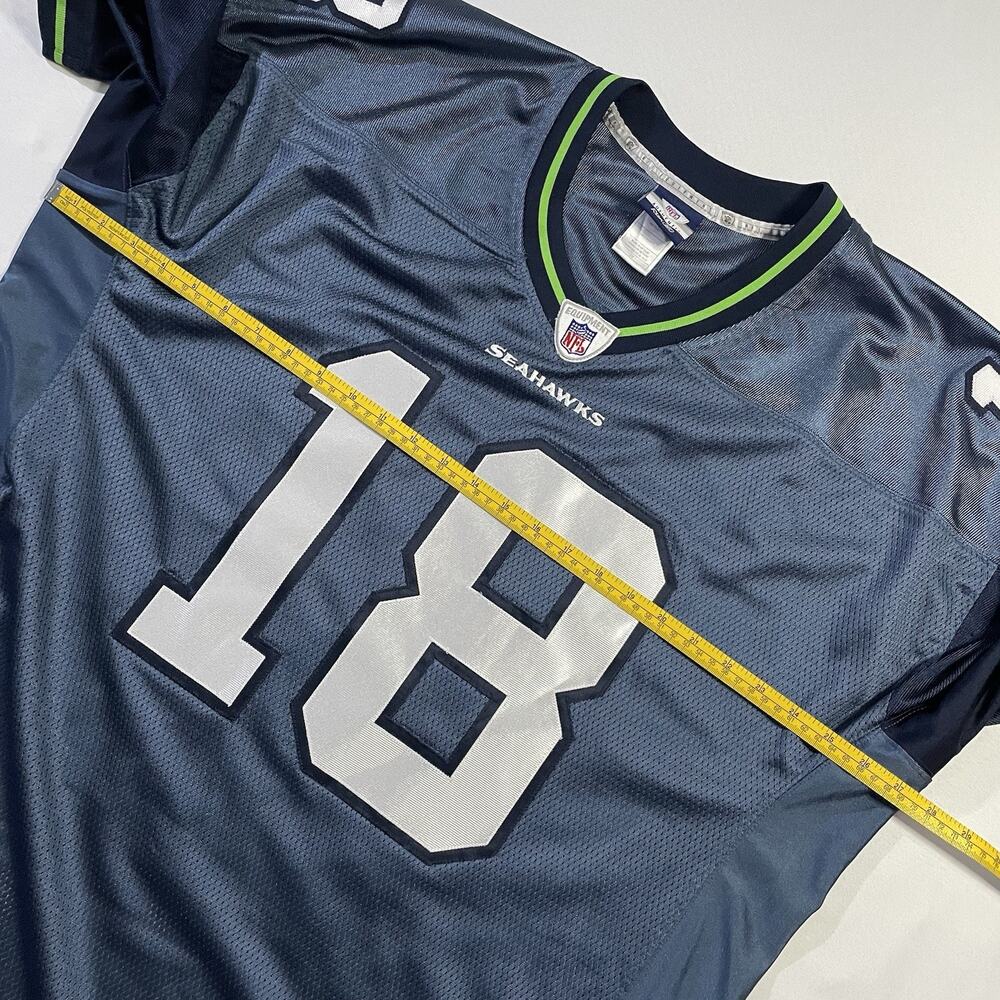 Sidney Rice Seattle Seahawks Reebok Authentic Stitched NFL Jersey Size 50 Blue - Picture 7 of 9